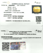 Load image into Gallery viewer, 4.62/CT Natural Yellow Sapphire With Govt Lab Certificate (1221)
