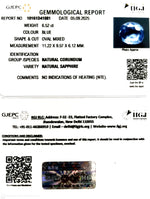 Load image into Gallery viewer, 6.52/CT Natural Blue Sapphire with Govt Lab Certificate (110000)