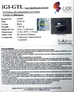 Load image into Gallery viewer, 7.04/CT Natural Sillimanite Cat's Eye Stone With Govt. Lab Certificate-102907