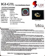Load image into Gallery viewer, 2.09/CT Natural Pitambari Sapphire with Govt Lab Certificate-103810
