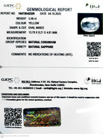 Load image into Gallery viewer, 5.56/CT Natural Yellow Sapphire With Govt Lab Certificate (16650)
