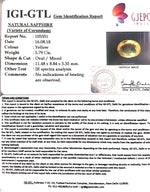 Load image into Gallery viewer, 6.43 Ratti Natural Yellow Sapphire With Govt Lab Certificate-(34410)