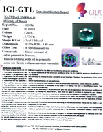 Load image into Gallery viewer, 3.07 Ratti Natural Panna Stone with Govt. Lab Certificate (8991)