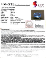 Load image into Gallery viewer, 4.19/CT Natural Blue Sapphire With Govt Lab Certificate-BLUSA9S
