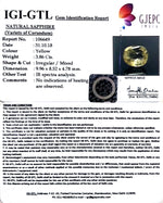 Load image into Gallery viewer, 3.86/CT Natural Yellow Sapphire With Govt Lab Certificate-YELSA9V