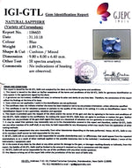Load image into Gallery viewer, 4.89/CT Natural Blue Sapphire With Govt Lab Certificate-BLUSA9A