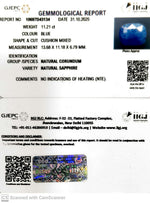 Load image into Gallery viewer, 11.21/CT Natural Blue Sapphire with Govt Lab Certificate (4551)