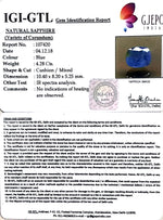 Load image into Gallery viewer, 4.76 Ratti Natural Blue Sapphire with Govt Lab Certificate-(6771)