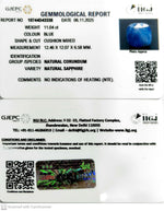 Load image into Gallery viewer, 11.04/CT Natural Blue Sapphire with Govt Lab Certificate (4551)