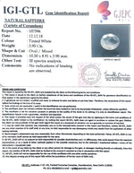Load image into Gallery viewer, 4.39 Ratti Natural White Sapphire with Govt Lab Certificate-(4551)