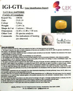 Load image into Gallery viewer, 14.10 Ratti Natural Yellow Sapphire with Govt Lab Certificate-(1221)
