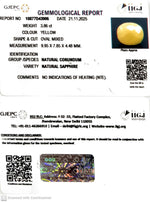 Load image into Gallery viewer, 3.86/CT Natural Yellow Sapphire With Govt Lab Certificate (2331)