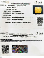 Load image into Gallery viewer, 4.52/CT Natural Yellow Sapphire With Govt Lab Certificate (2331)