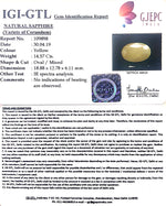 Load image into Gallery viewer, 16.19 Ratti Natural Yellow Sapphire With Govt Lab Certificate-(1221)