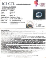 Load image into Gallery viewer, 4.99/CT Natural Blue Sapphire With Govt Lab Certificate-BLUSA9V