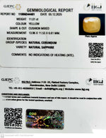 Load image into Gallery viewer, 11.01/CT Natural Yellow Sapphire With Govt Lab Certificate-11006D44481