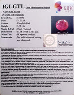 Load image into Gallery viewer, 3.78/CT Natural Mozambique Ruby with Govt. Lab Certificate-(RUBY9W)
