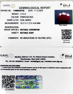 Load image into Gallery viewer, 3.14/CT Natural Ruby Stone with Govt. Lab Certificate-11090D44745