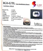 Load image into Gallery viewer, 7.44 Ratti Natural White topez with Govt. Lab Certificate-(1665)