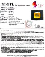 Load image into Gallery viewer, 4.03/CT Natural Yellow Sapphire with Govt Lab Certificate-YELSA9U