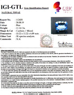 Load image into Gallery viewer, 12.39 Ratti Blue Topaz with Govt Lab Certificate-(1665)