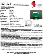 Load image into Gallery viewer, 4.63/CT Natural Panna Stone with Govt. Lab Certificate (12210)