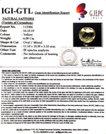 Load image into Gallery viewer, 6.09/CT Natural Yellow Sapphire with Govt Lab Certificate-56610