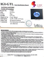 Load image into Gallery viewer, 6.73/CT Natural Blue Sapphire With Govt Lab Certified (34410)