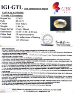 Load image into Gallery viewer, 3.18 Ratti Natural Yellow Sapphire with Govt Lab Certificate-(6771)