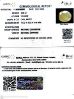 Load image into Gallery viewer, 4.80/CT Natural Yellow Sapphire With Govt Lab Certificate-11388D46085