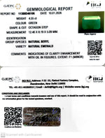 Load image into Gallery viewer, 4.55/CT Natural Panna Stone with Govt. Lab Certificate-11388D46106