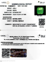 Load image into Gallery viewer, 4.89/CT Natural Panna Stone with Govt. Lab Certificate-11388D46111