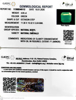 Load image into Gallery viewer, 4.85/CT Natural Panna Stone with Govt. Lab Certificate-11388D46112