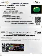 Load image into Gallery viewer, 6.60/CT Natural Panna Stone with Govt. Lab Certificate-11388D46121