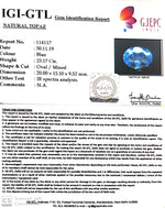 Load image into Gallery viewer, 25.74 Ratti Blue Topaz with Govt Lab Certificate-(1665)