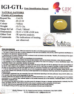 Load image into Gallery viewer, 17.46 Ratti Natural Yellow Sapphire with Govt Lab Certificate-(1221)