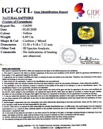 Load image into Gallery viewer, 6.49/CT Natural Yellow Sapphire with Govt Lab Certificate-56610