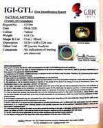 Load image into Gallery viewer, 4.51/CT Natural Yellow sapphire Stone with Govt Lab Certificate-(YELSA9W)