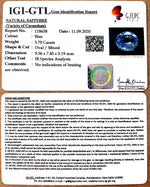Load image into Gallery viewer, 3.70/CT Natural Blue Sapphire with Govt Lab Certificate-BLUSA9V