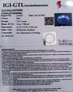 Load image into Gallery viewer, 8.29 Ratti Natural Blue Sapphire with Govt Lab Certificate-(2331)