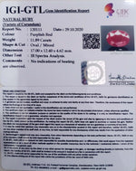 Load image into Gallery viewer, 13.19 Ratti Natural Ruby with Govt Lab Certificate-(5661)