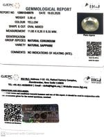 Load image into Gallery viewer, 5.56/CT Natural Yellow Sapphire With Govt Lab Certificate-12061D48979