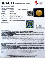 Load image into Gallery viewer, 4.49 Ratti Natural Ceylonese Yellow Sapphire with Govt Lab Certificate-(4551)