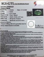 Load image into Gallery viewer, 7.44 Ratti Natural Emerald Stone With Govt. Lab Certificate (8991)