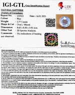 Load image into Gallery viewer, 2.77/CT Natural Blue Sapphire with Govt Lab Certificate-BLUSA9T