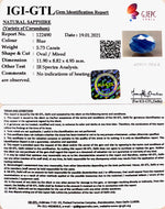 Load image into Gallery viewer, 6.36 Ratti Natural Blue Sapphire With Govt Lab Certified