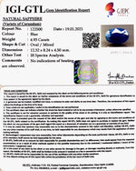 Load image into Gallery viewer, 5.47 Ratti Natural Blue Sapphire With Govt Lab Certified-(2331)