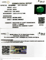 Load image into Gallery viewer, 4.52/CT Natural Panna Stone with Govt. Lab Certificate-12313D49928