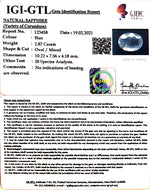 Load image into Gallery viewer, 2.87/CT Natural Blue Sapphire with Govt Lab Certificate-BLUSA9T