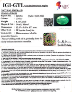 Load image into Gallery viewer, 4.55 Ratti Natural emerald with Govt Lab Certificate-(3441)